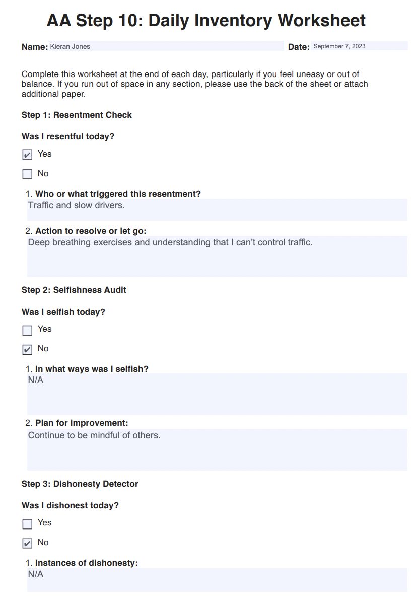 10 Step Inventory Worksheets Example Free PDF Download Worksheets Library 10 Step Inventory Worksheets Example Free PDF Download Worksheets Library