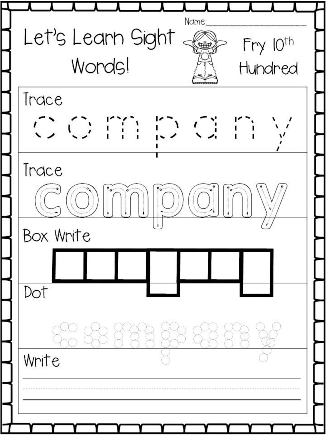 100 Printable Let S Learn Fry 10th Hundred Sight Words Worksheets 4th 5th Grade Handwriting And Spelling Activity Etsy Norway 100 Printable Let S Learn Fry 10th Hundred Sight Words Worksheets 4th 5th Grade Handwriting And Spelling Activity Etsy Norway
