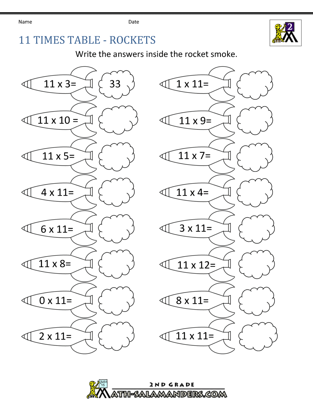 11 Times Table 11 Times Table