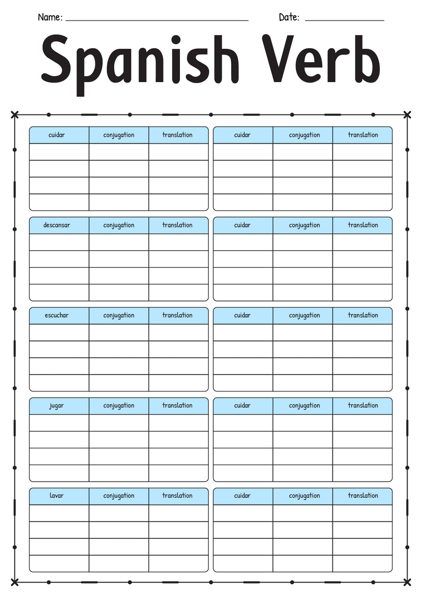 12 Conjugation Present Tense Verb Worksheet Free PDF At Worksheeto Regular Present Tense Ar Verb Conjugation Worksheet Worksheets Library