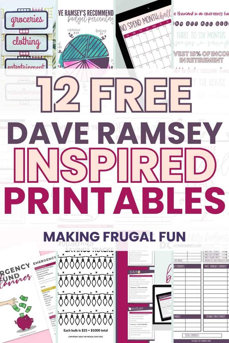 12 Free Dave Ramsey Baby Step Printables Making Frugal FUN Free And Easy Budget Template Ramsey
