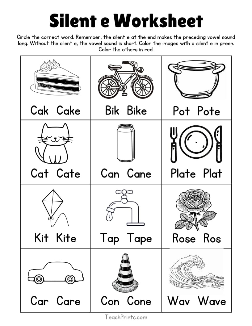 13 Silent E Worksheets Free PDF Printables Teach Prints 13 Silent E Worksheets Free PDF Printables Teach Prints