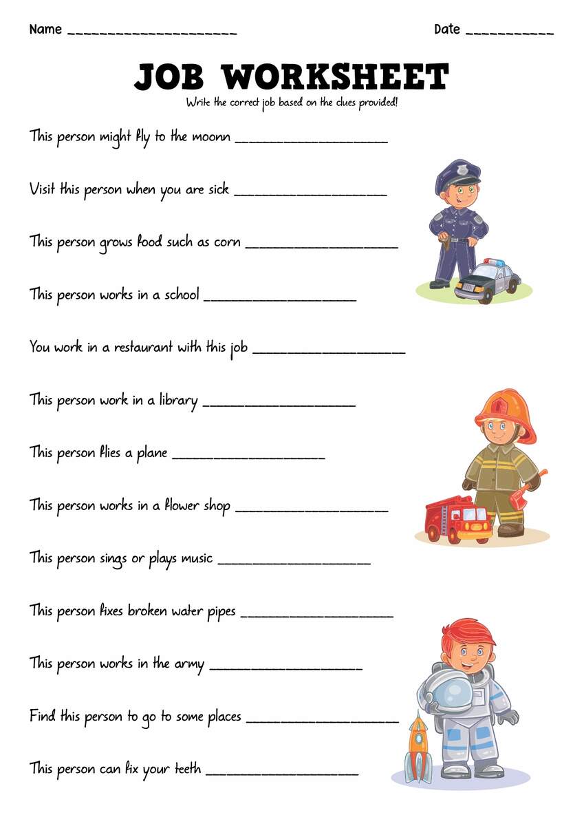 14 Jobs Occupations For Kids Worksheets Free PDF At Worksheeto 14 Jobs Occupations For Kids Worksheets Free PDF At Worksheeto