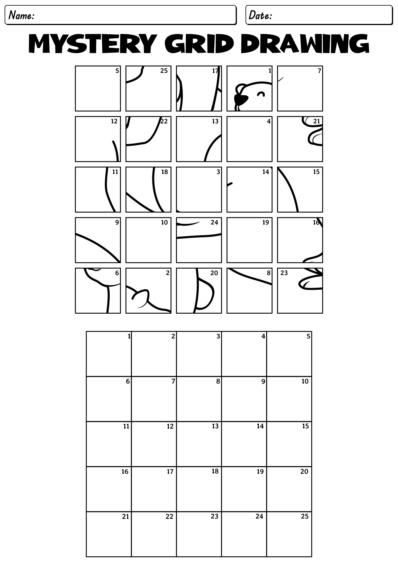 15 Mystery Grid Drawing Worksheets Free PDF At Worksheeto