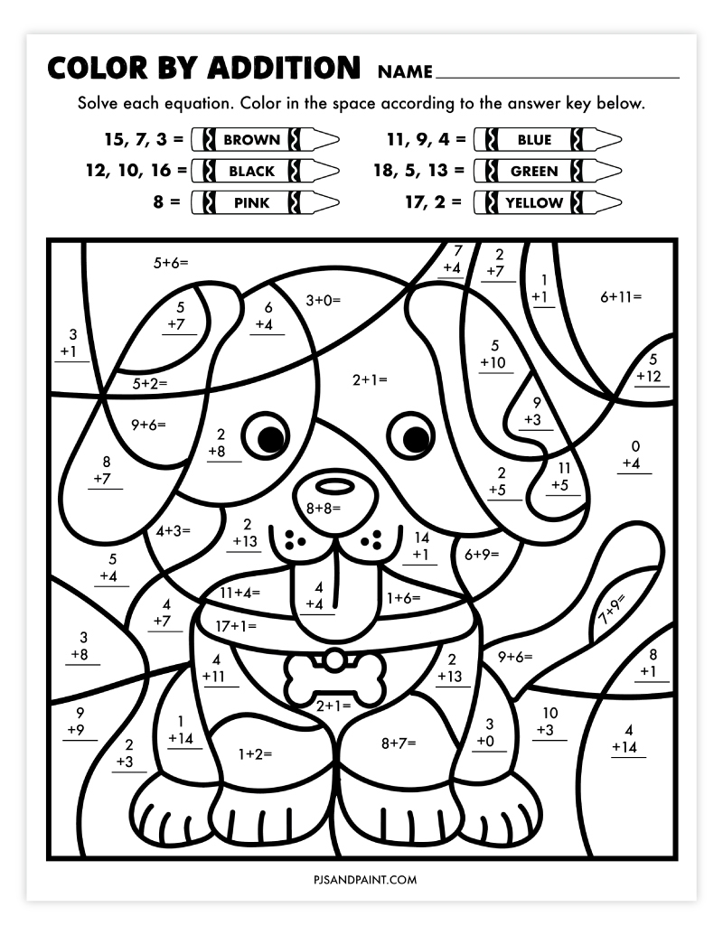 16 Free Printable Color By Number Worksheets Pjs And Paint Free Printable Color By Number Coloring Pages Best Coloring Pages For Kids