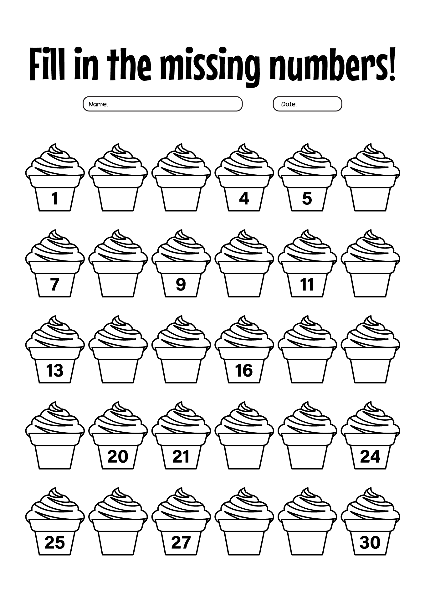 16 Missing Number Worksheets 1 20 Free PDF At Worksheeto