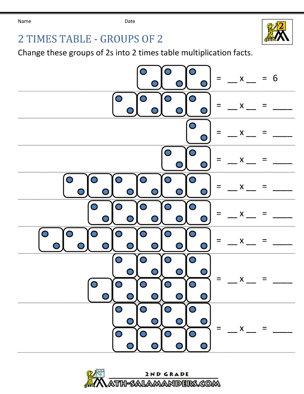 2 Times Table Free 2 Times Table Worksheets Fun Creative And Easy To Print