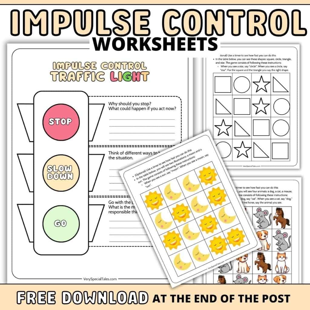 21 Impulse Control Activities For Kids PDF Fun Games Worksheets Resources To Practice Self Control At Home Or School Very Special Tales Impulse Control Worksheet