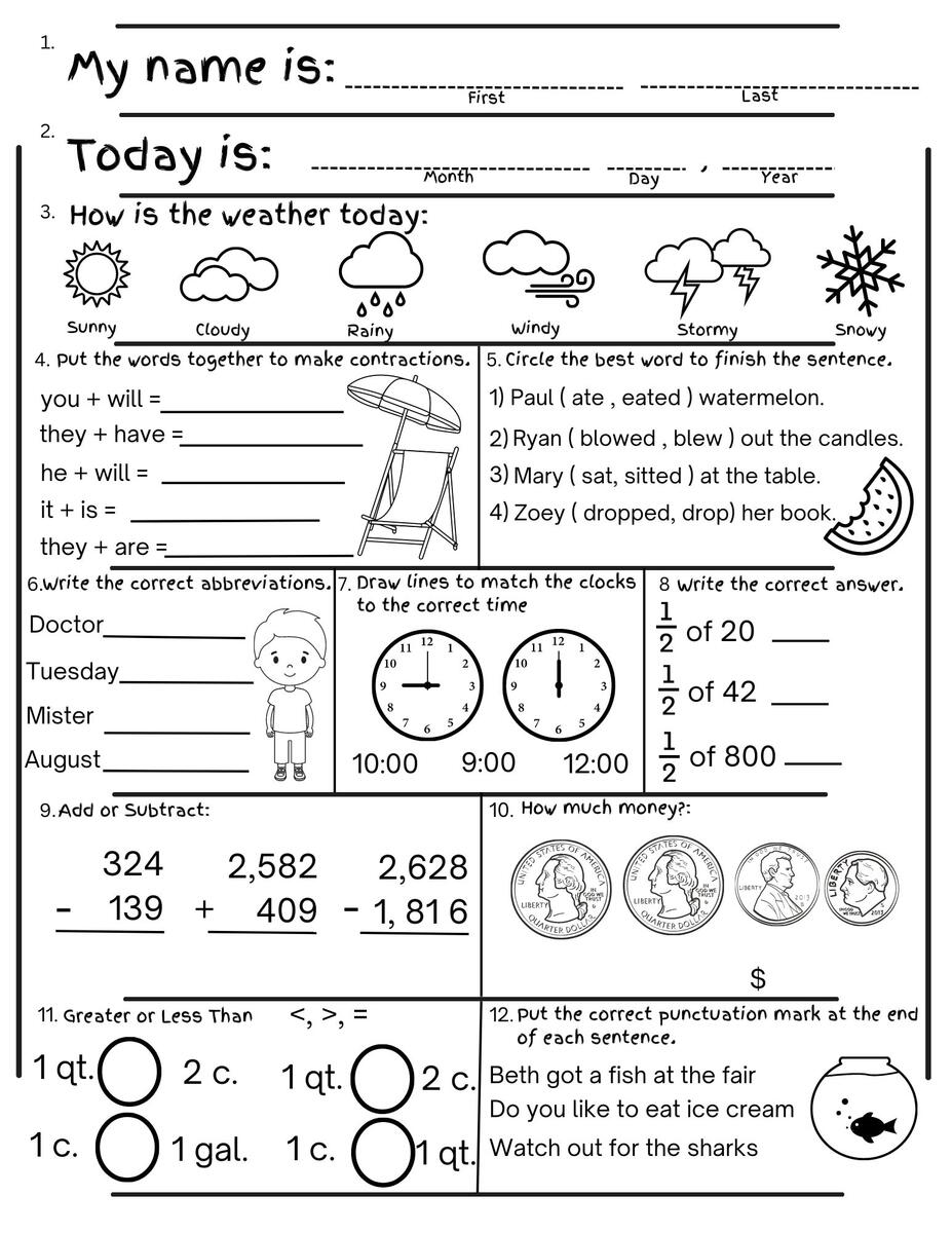 Money Worksheets For 2nd Grade