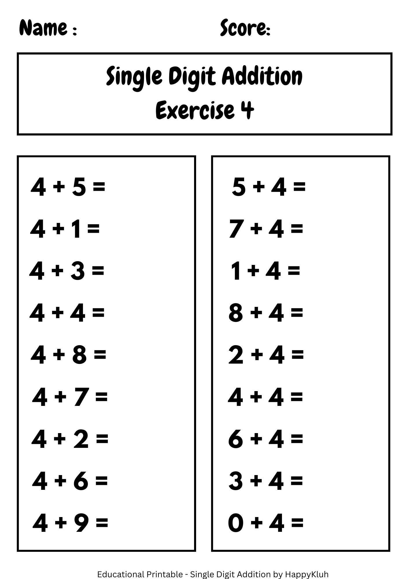 30 Printable Single Digit Addition Worksheets Preschool 2nd Grade Math Etsy Second Grade Space Themed Worksheets 100 Standards Aligned Printables Made By Teachers