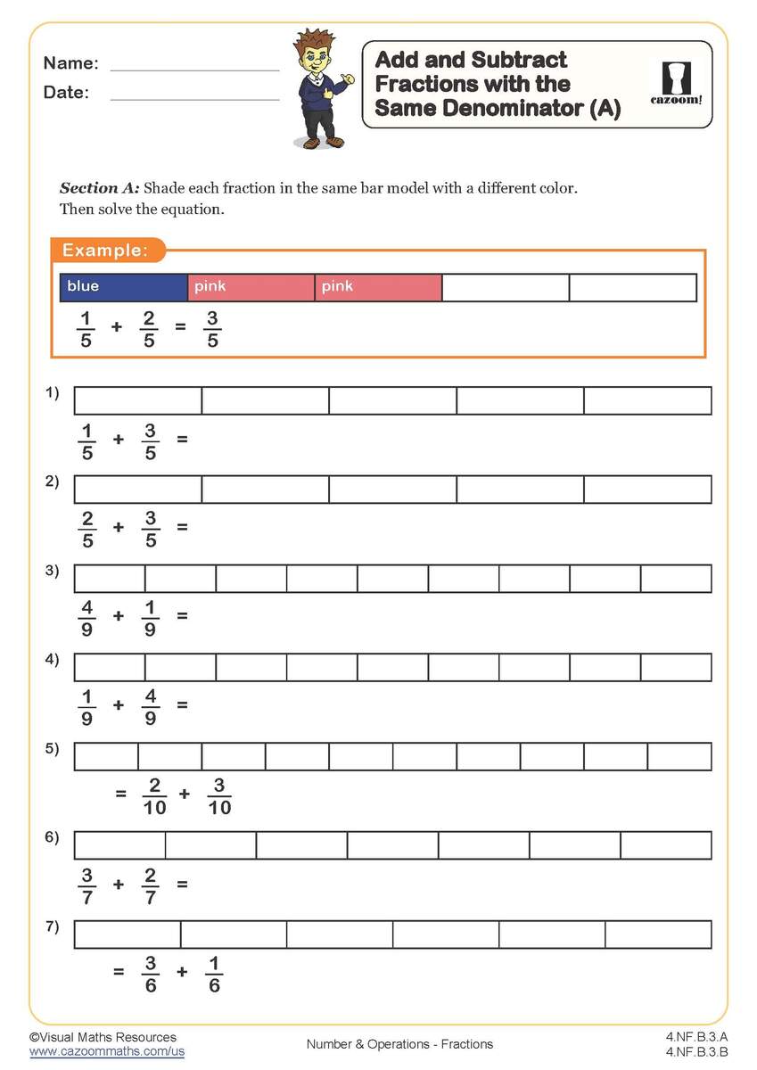 4th Grade Math Worksheets PDF Printable Math Worksheets Cazoom Math