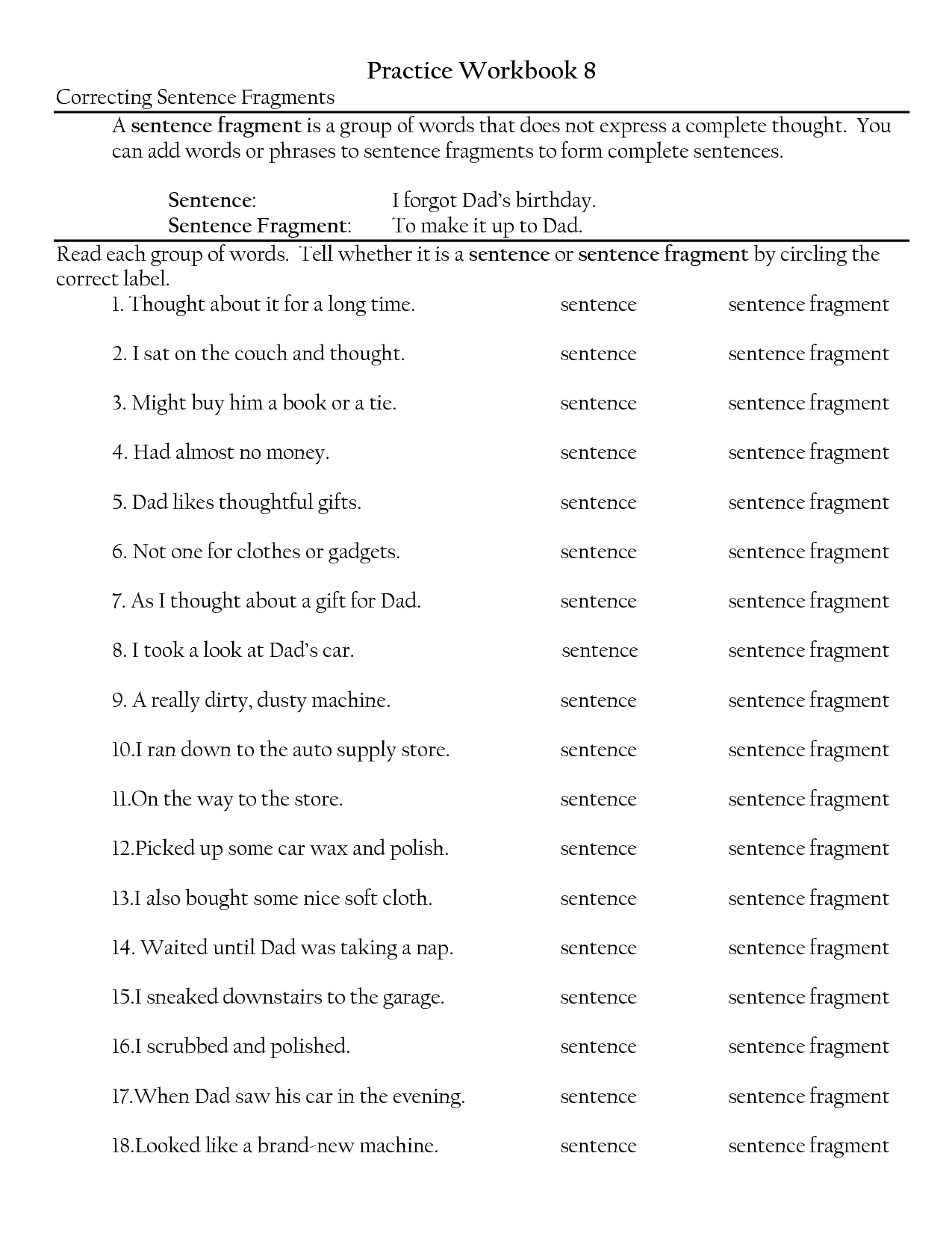 4th Grade Sentence Fragments Worksheets Google Search Sentence Worksheets Library Sentence Fragments Run On Sentences 4 Worksheets Grades 3 4 CCSS Made By Teachers