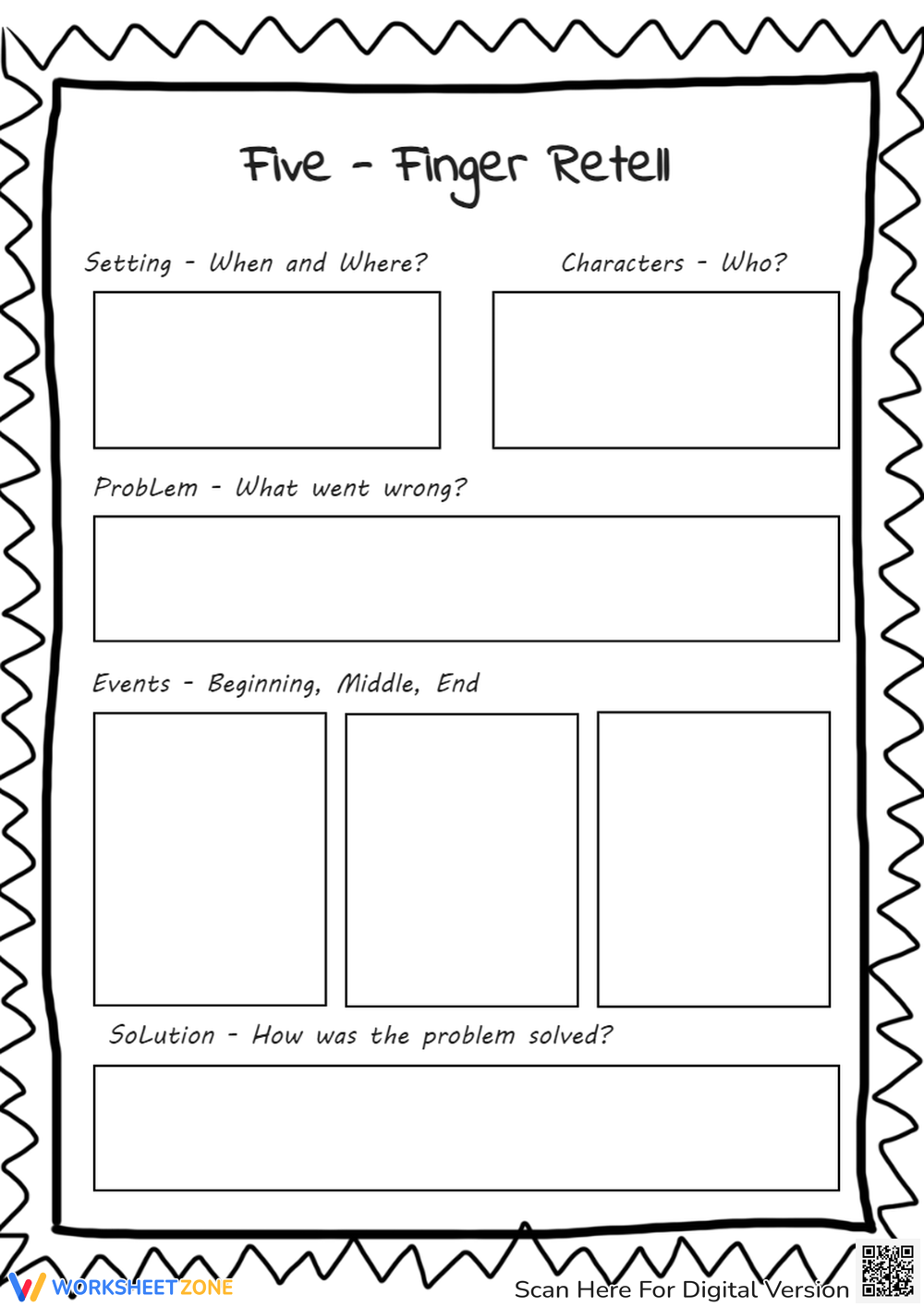 4th Grade Story Elements Worksheets Printable