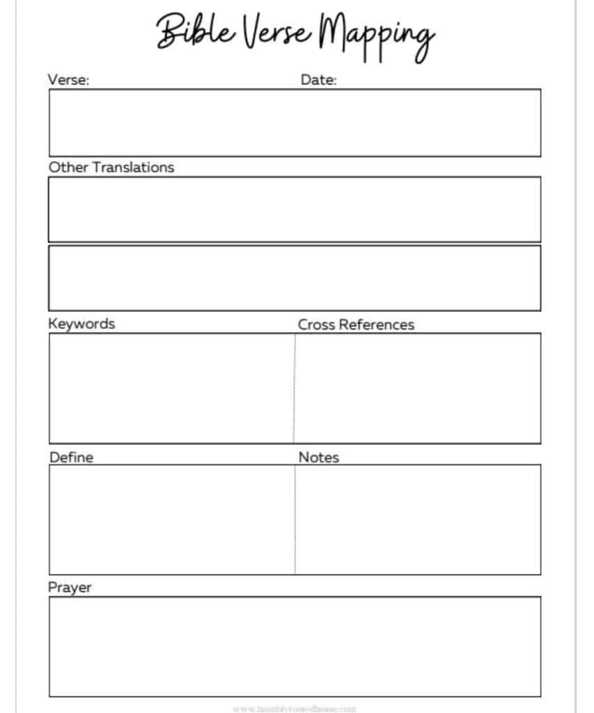 Bible Study Page Flowers Free Christian Printables
