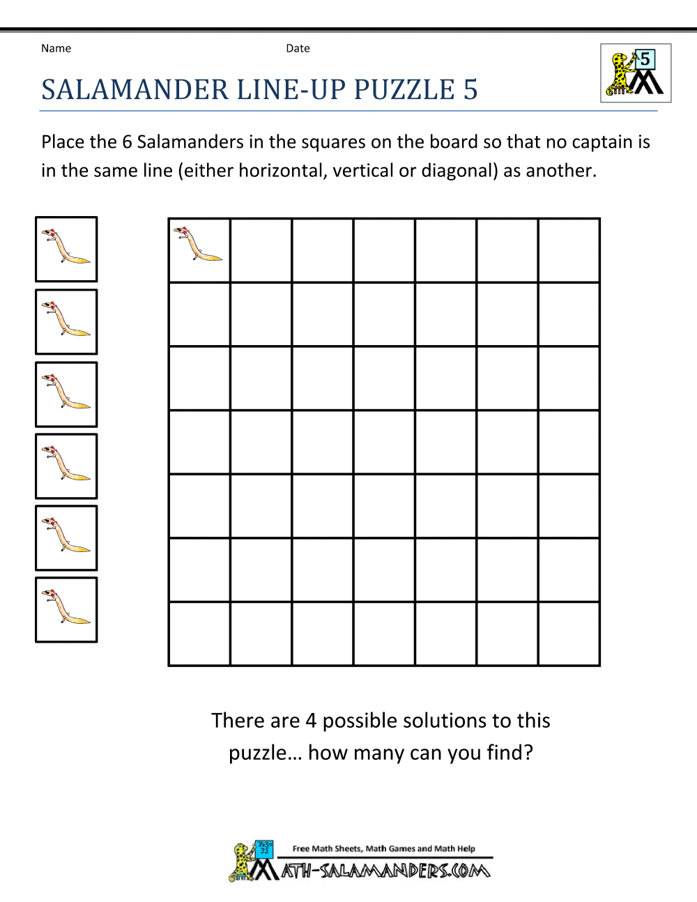 5th Grade Math Puzzles Worksheets Library