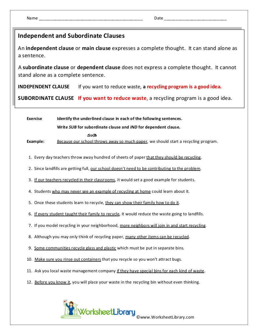 Subordinating Conjunctions Worksheets And Exercises ESL Forums