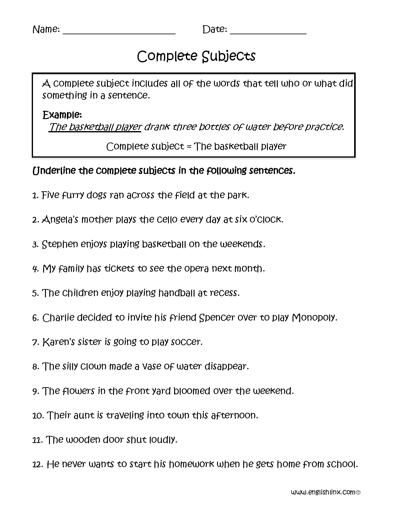 7 Subject And Prdicats Ideas Subject And Predicate Subject And Predicate Worksheets Predicates