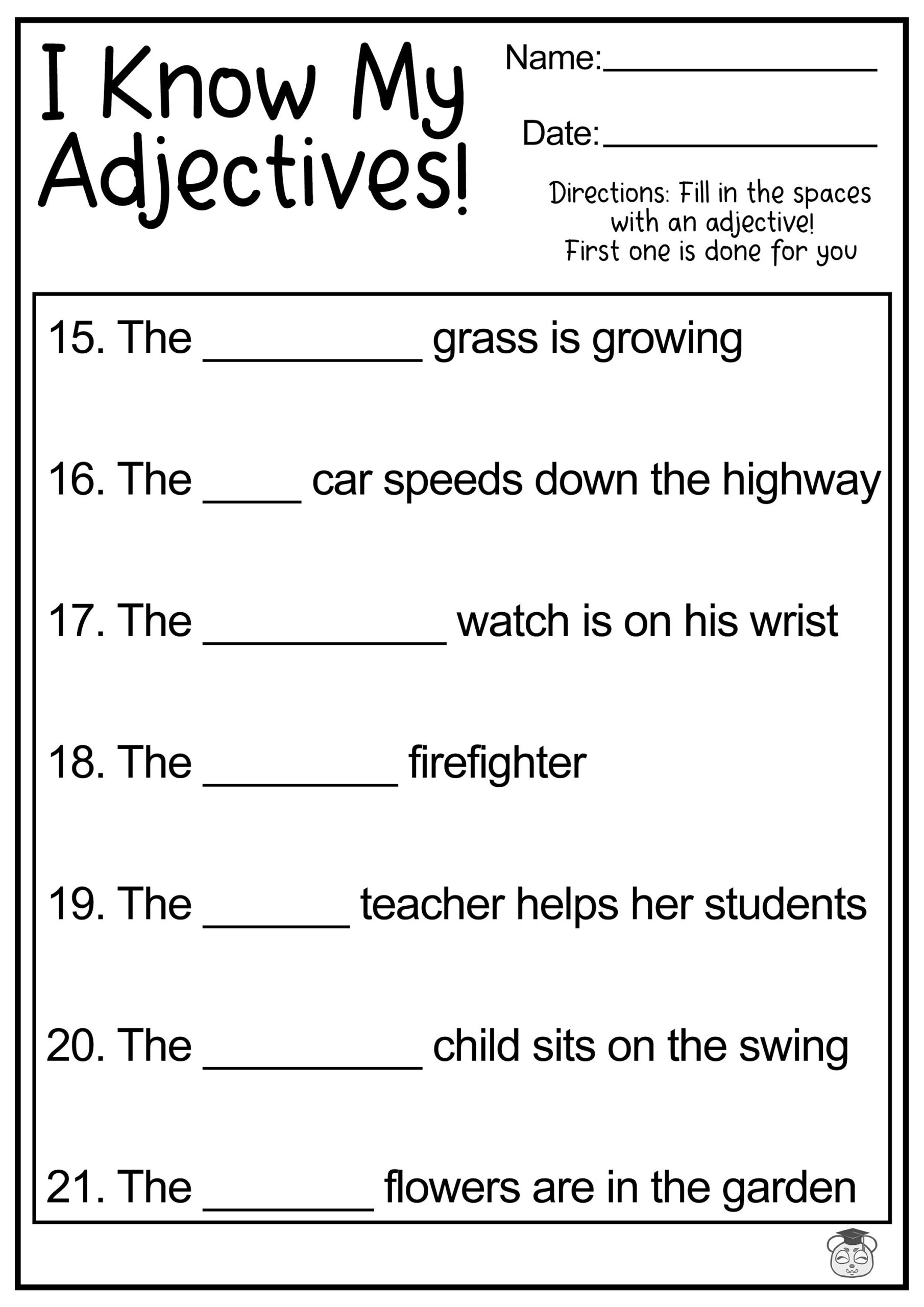 8 Printable Fill In The Adjective English Worksheets Fill In The Blank Using Adjectives Ages 4 7 KG1 To Grade 2 Etsy 8 Printable Fill In The Adjective English Worksheets Fill In The Blank Using Adjectives Ages 4 7 KG1 To Grade 2 Etsy