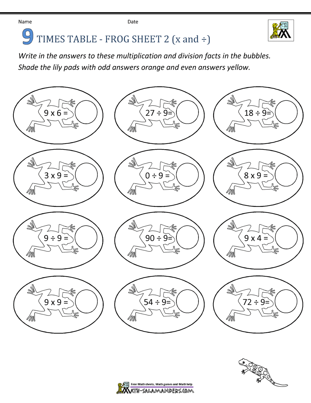 9 Times Table Worksheets 9 Times Table Worksheets