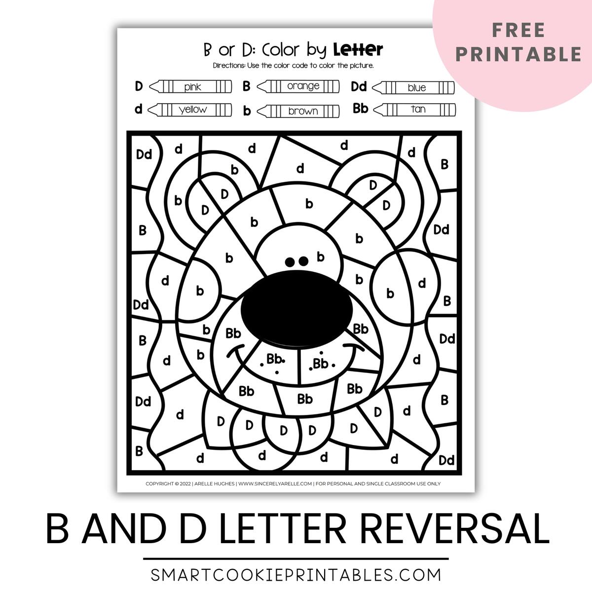 Letter B And D Reversal Printables Simple Living Creative Learning