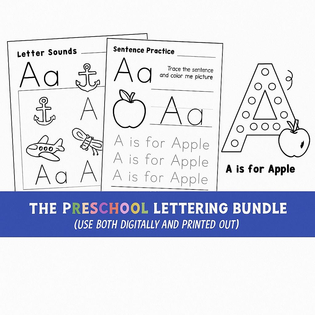 ABC 123 Tracing Workbook Alphabet Coloring Numbers 1 10 PDF Printable Kids Homeschool Learning Worksheets Etsy