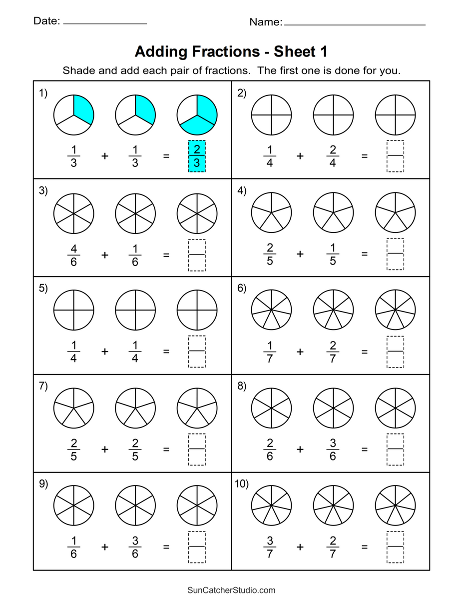 Adding Fractions Worksheets Same And Unlike Denominators Free Printables Lettering SVG Files Tools Apps Free Printable Adding Fractions Worksheet For Fourth Grade