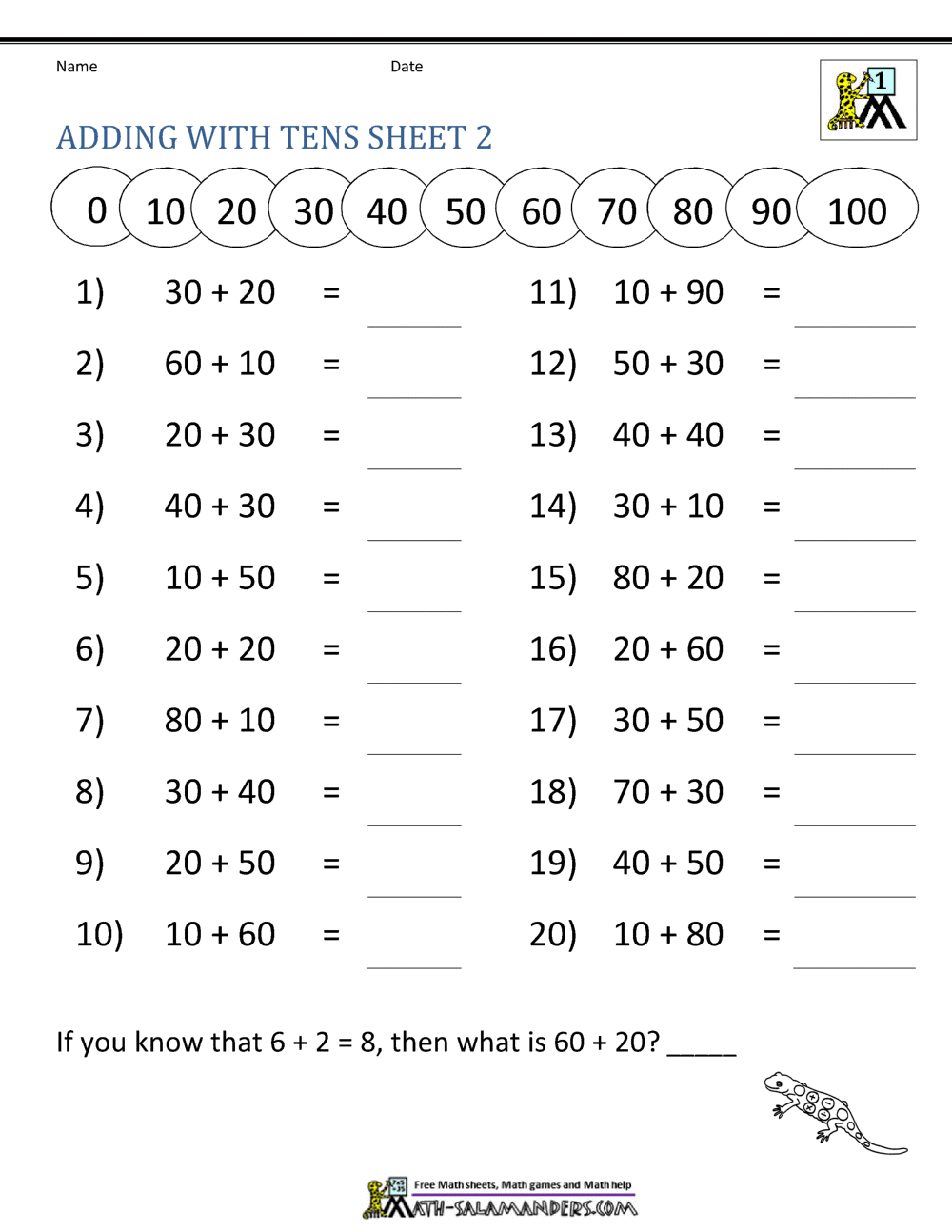 Adding Tens