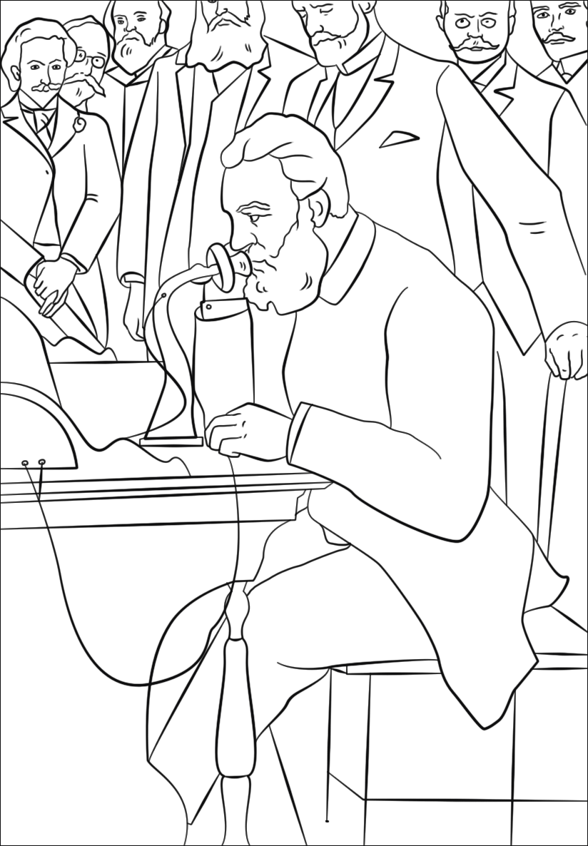 Alexander Graham Bell Coloring Page Free Printable