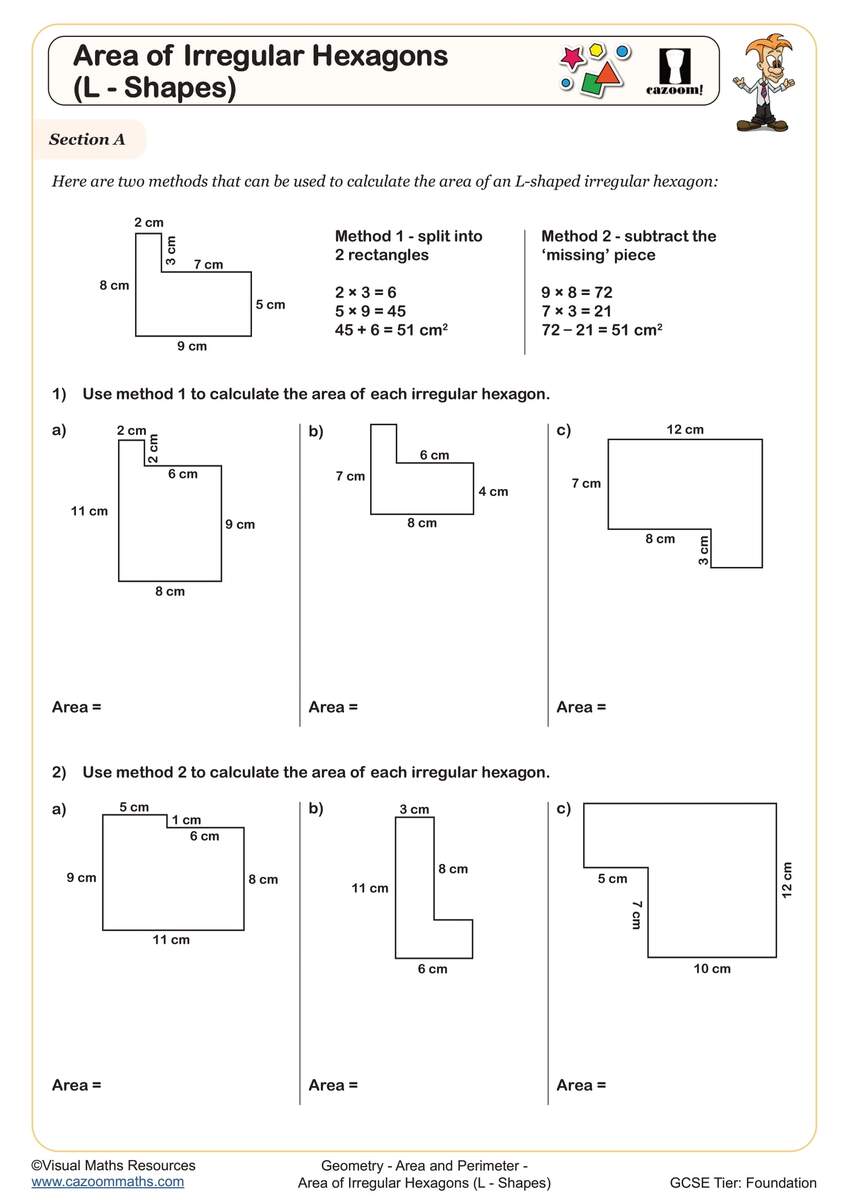 Area And Perimeter Worksheets