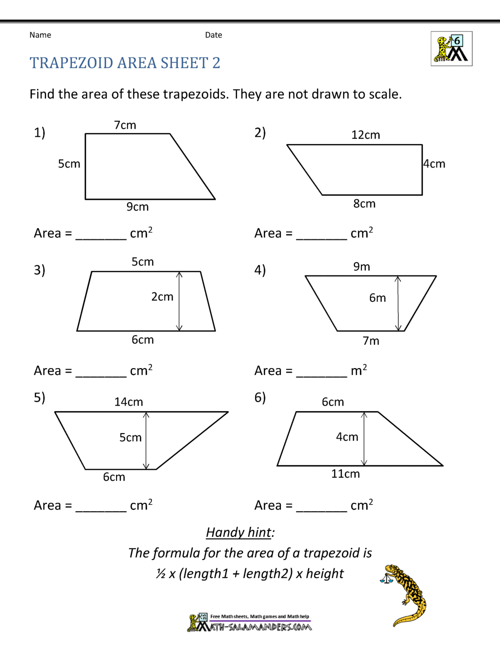 Area Of Quadrilateral Worksheets Area Of Quadrilateral Worksheets