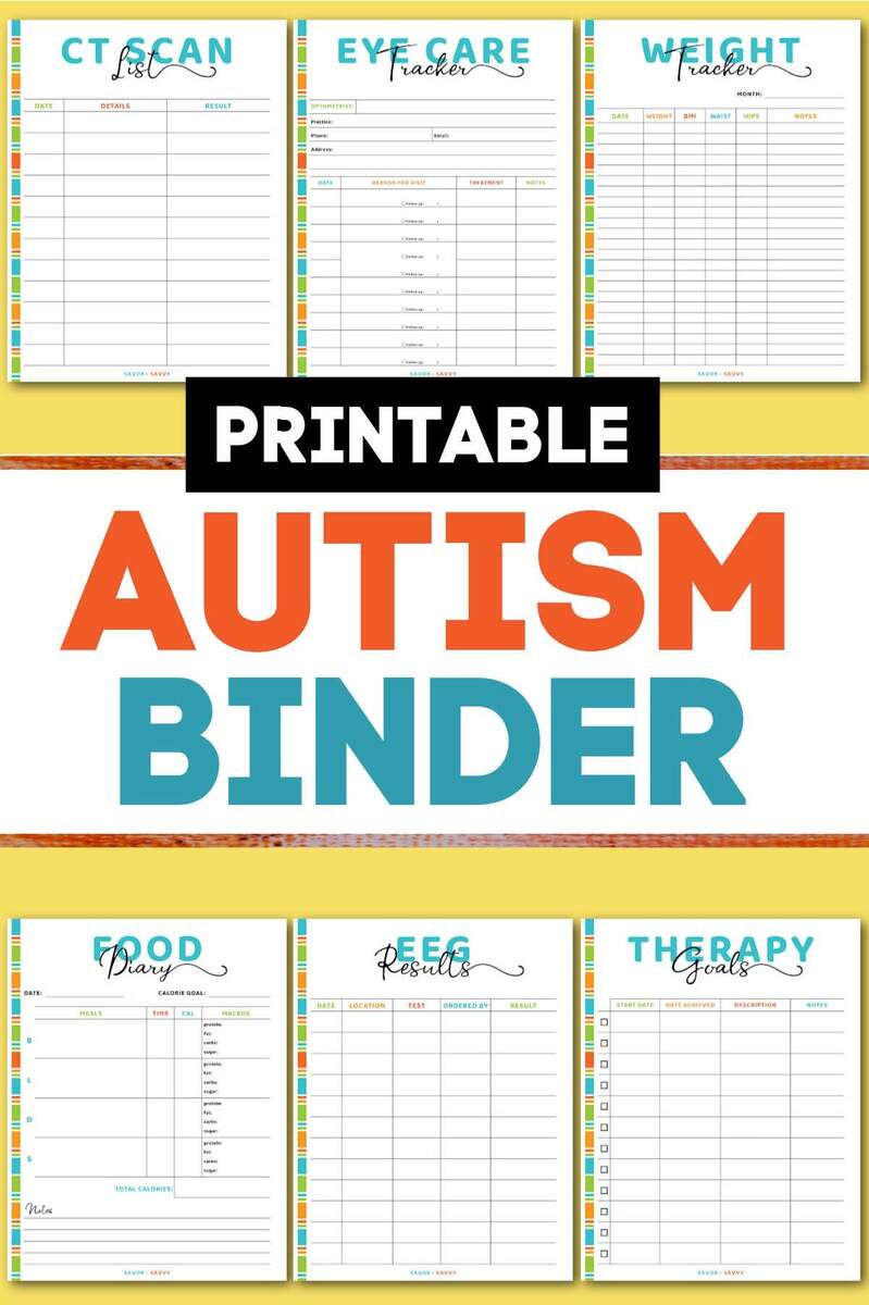 Autism Binder Printables 65 Pages Savor Savvy