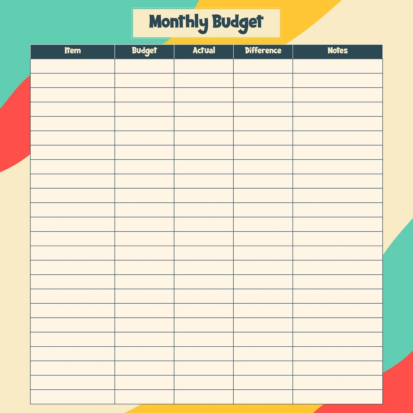 Blank Personal Budget Template By Indahiasionpaki Medium Blank Personal Budget Template By Indahiasionpaki Medium