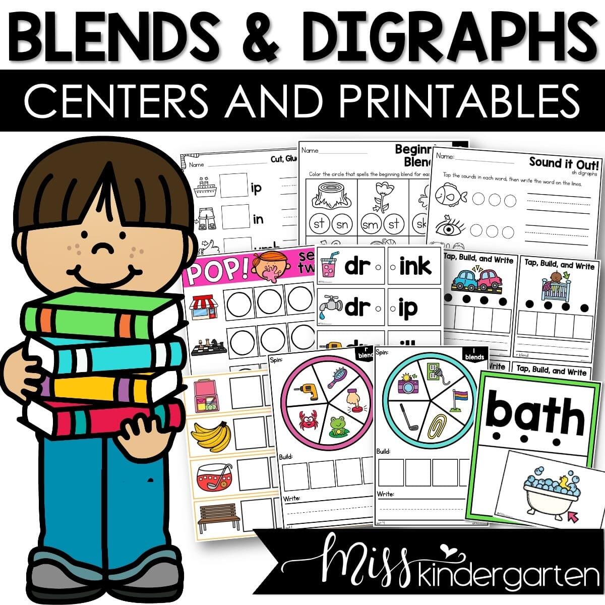 Blends And Digraphs Centers Worksheets Short Vowel Reading Practice Miss Kindergarten Blends And Digraphs Centers Worksheets Short Vowel Reading Practice Miss Kindergarten