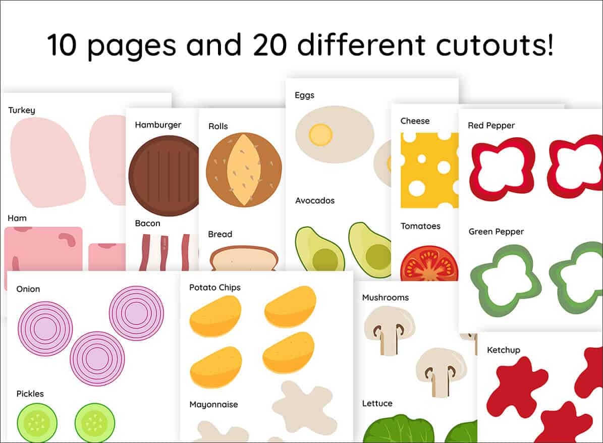Build A Sandwich Kit Printable Cutouts Mrs Merry