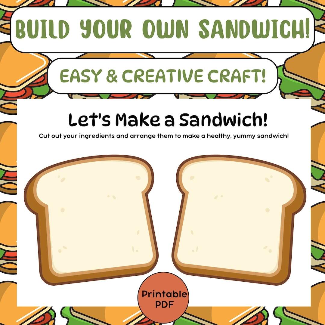 Build Your Own Sandwich Printable Kit Fun Kids Activity PDF Etsy Build Your Own Sandwich Printable Kit Fun Kids Activity PDF Etsy