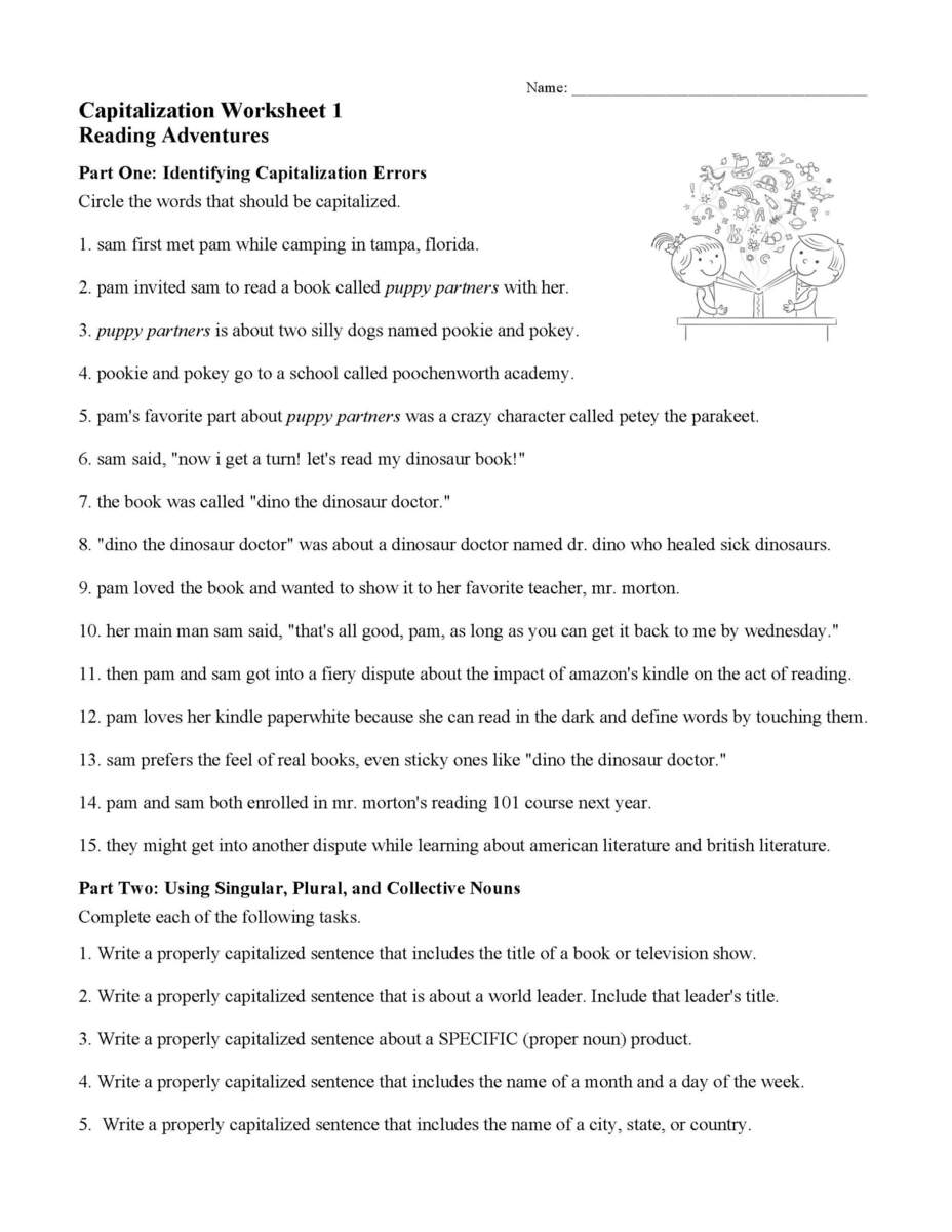 Capitalization Worksheets Lessons And Tests Language Arts Activities Capitalization Worksheets Lessons And Tests Language Arts Activities