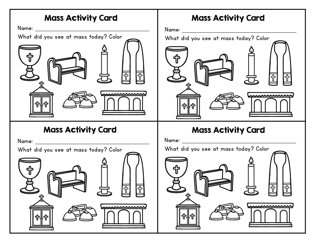 Catholic Mass Activities Made By Teachers Catholic Mass Activities Made By Teachers