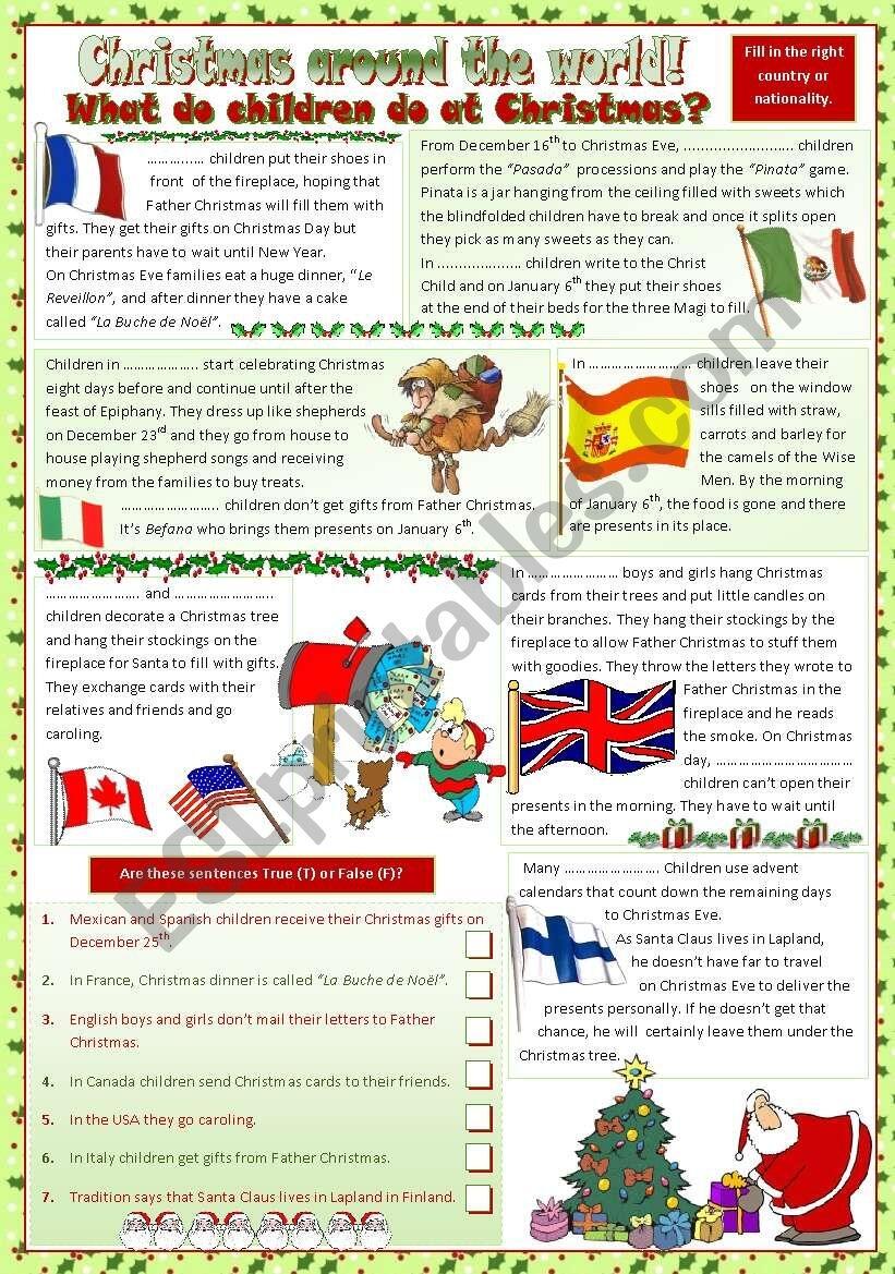 Christmas Around The World ESL Worksheet By Mariaolimpia Christmas Around The World ESL Worksheet By Mariaolimpia