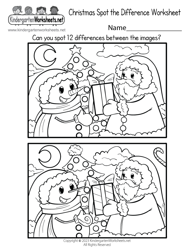 Christmas Spot The Difference Worksheet Free Printable Digital PDF Spot The Difference Puzzle Black And White Stock Photos Images Alamy