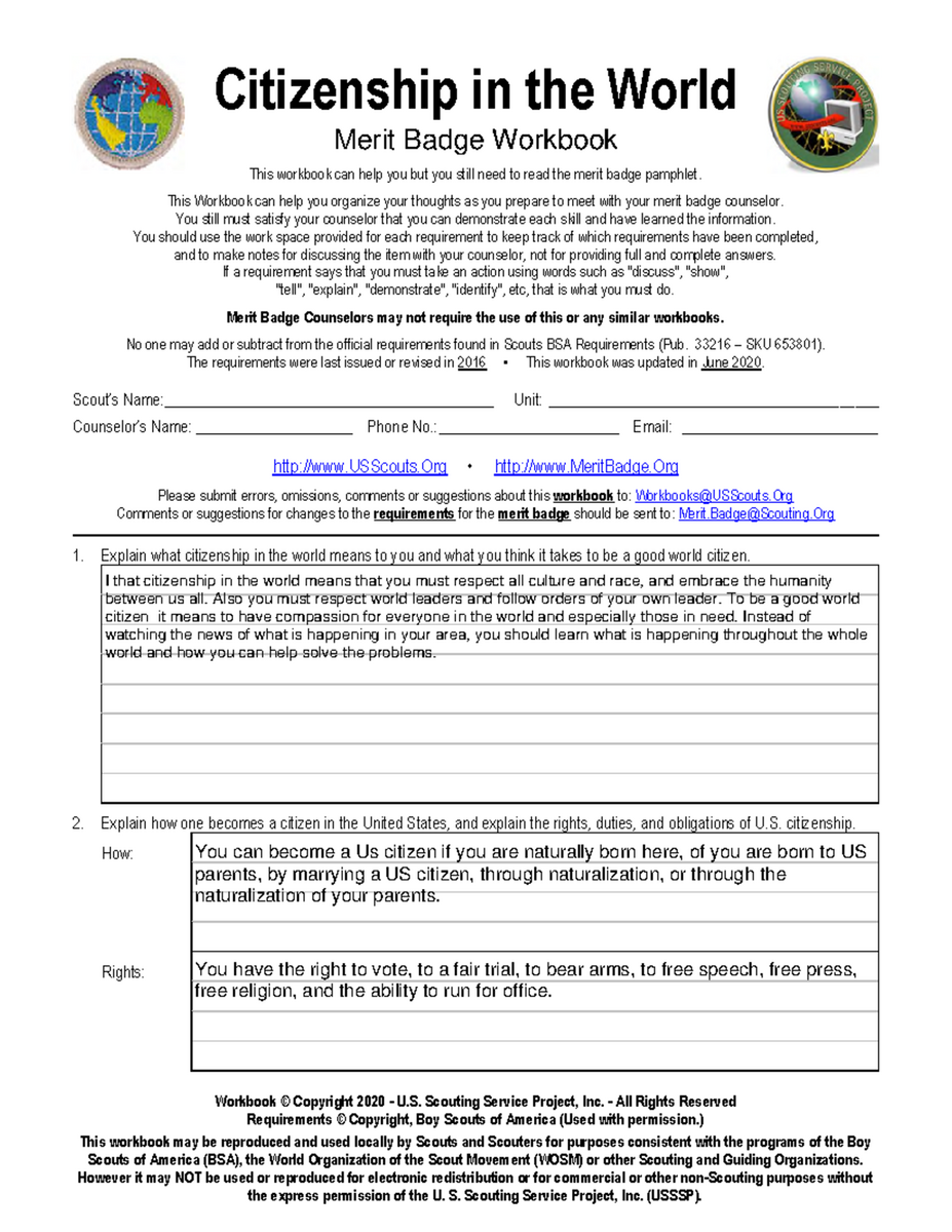 Citizenship In The World Merit Badge Workbook 2020 Studocu Citizenship In The World Merit Badge Workbook 2020 Studocu