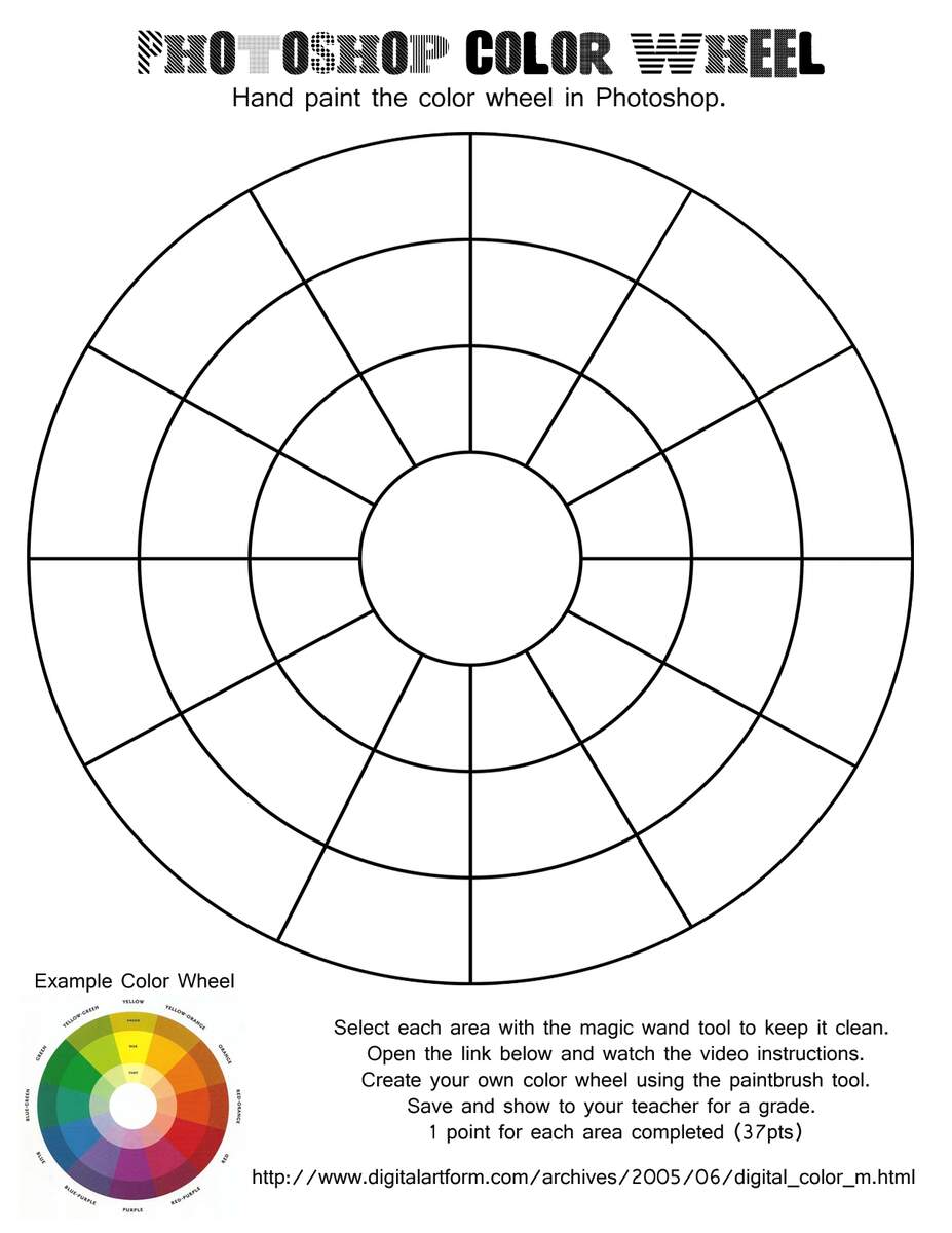 Color Wheel Worksheet Printables Color Wheel Chart For Teachers And Students