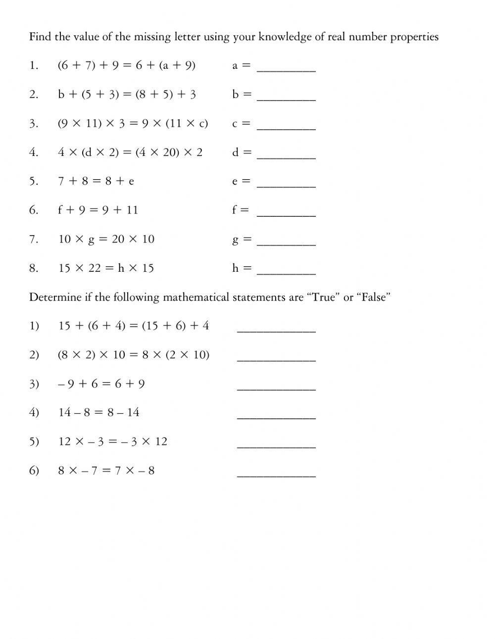 Commutative Associative Properties Worksheet Worksheets Library Commutative Associative Properties Worksheet Worksheets Library