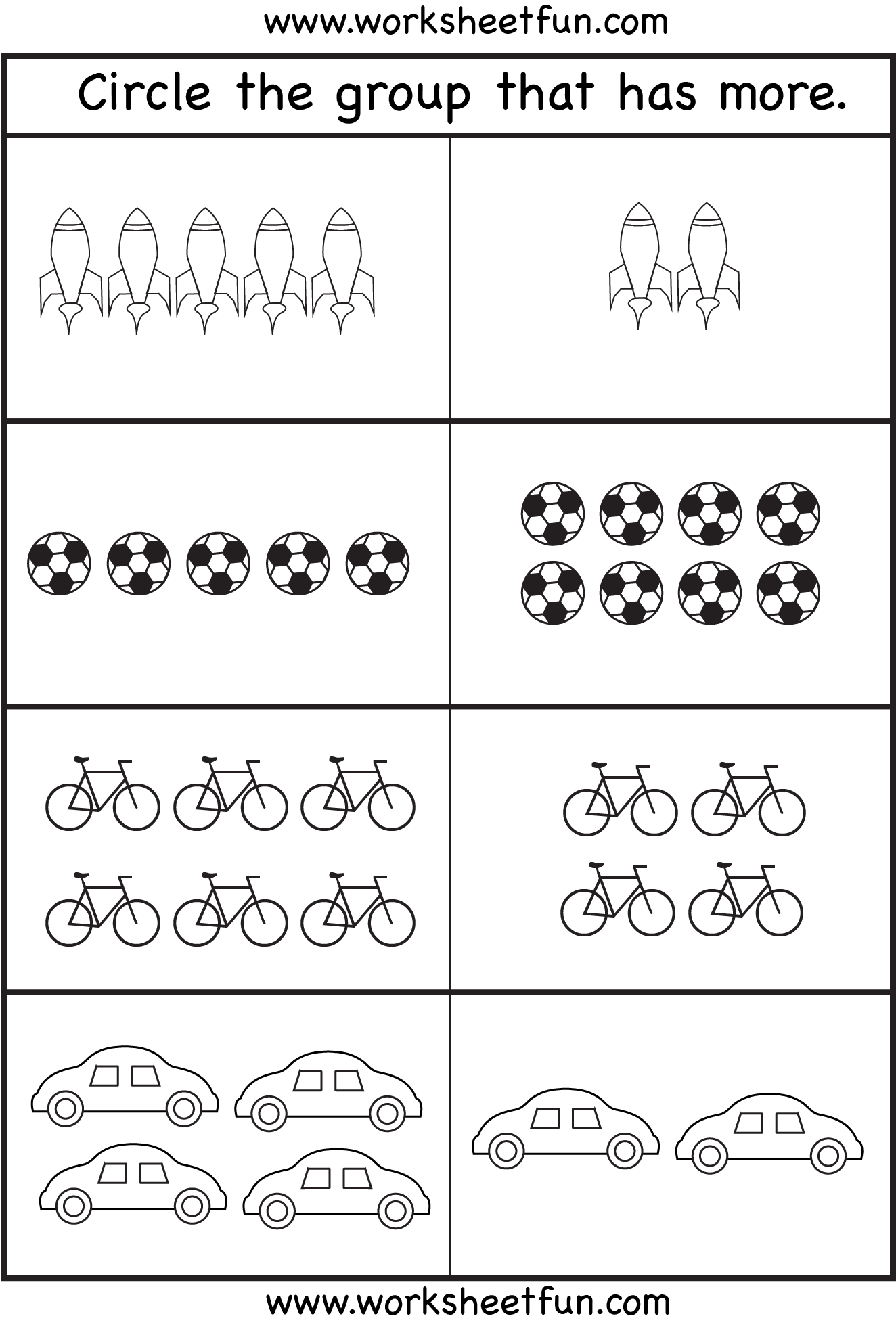 Comparison Worksheets More Or Less 2 Worksheets FREE Printable Worksheets Worksheetfun Kindergarten Comparing Numbers Worksheets