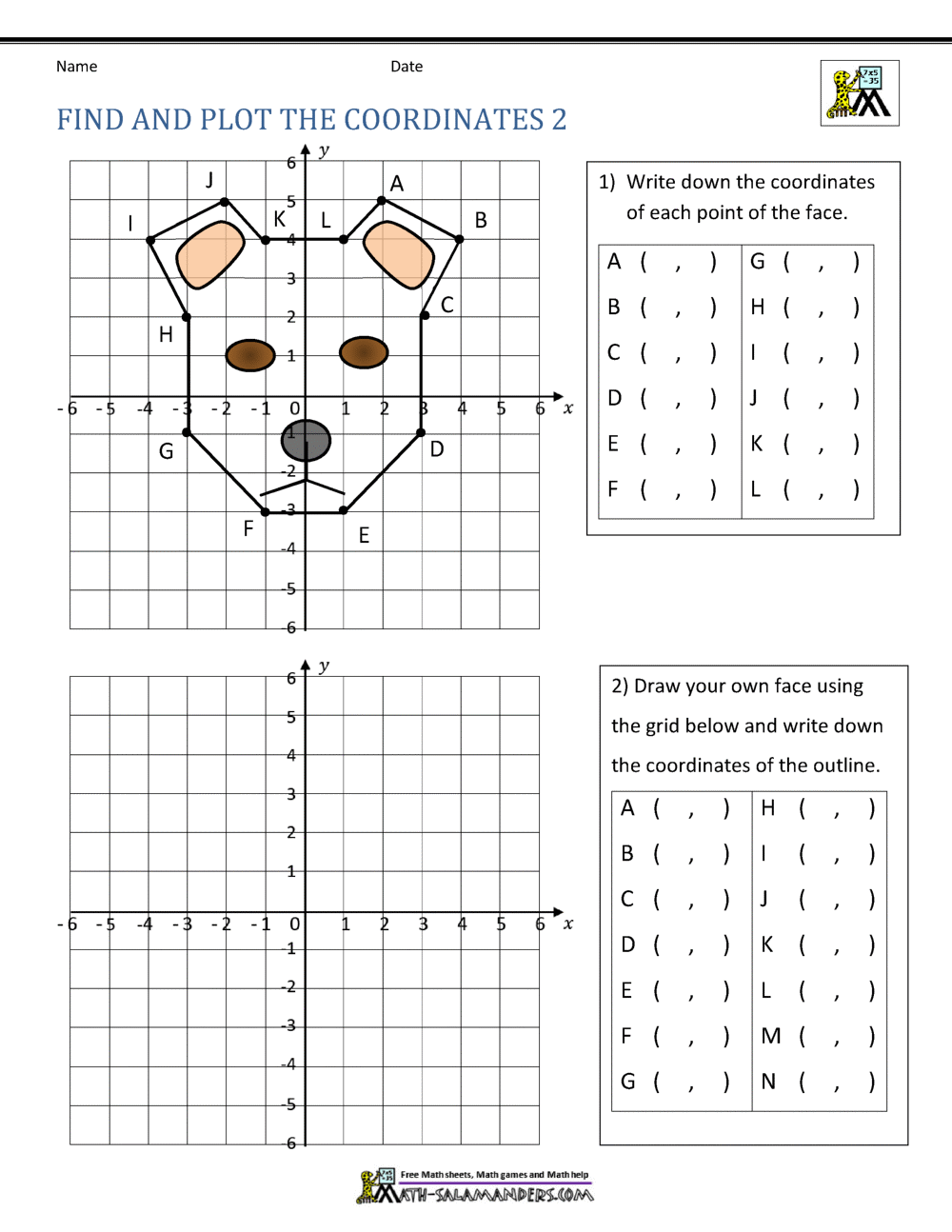Coordinate Plane Worksheets 4 Quadrants Storyboard That Create Coordinate Plane Worksheets