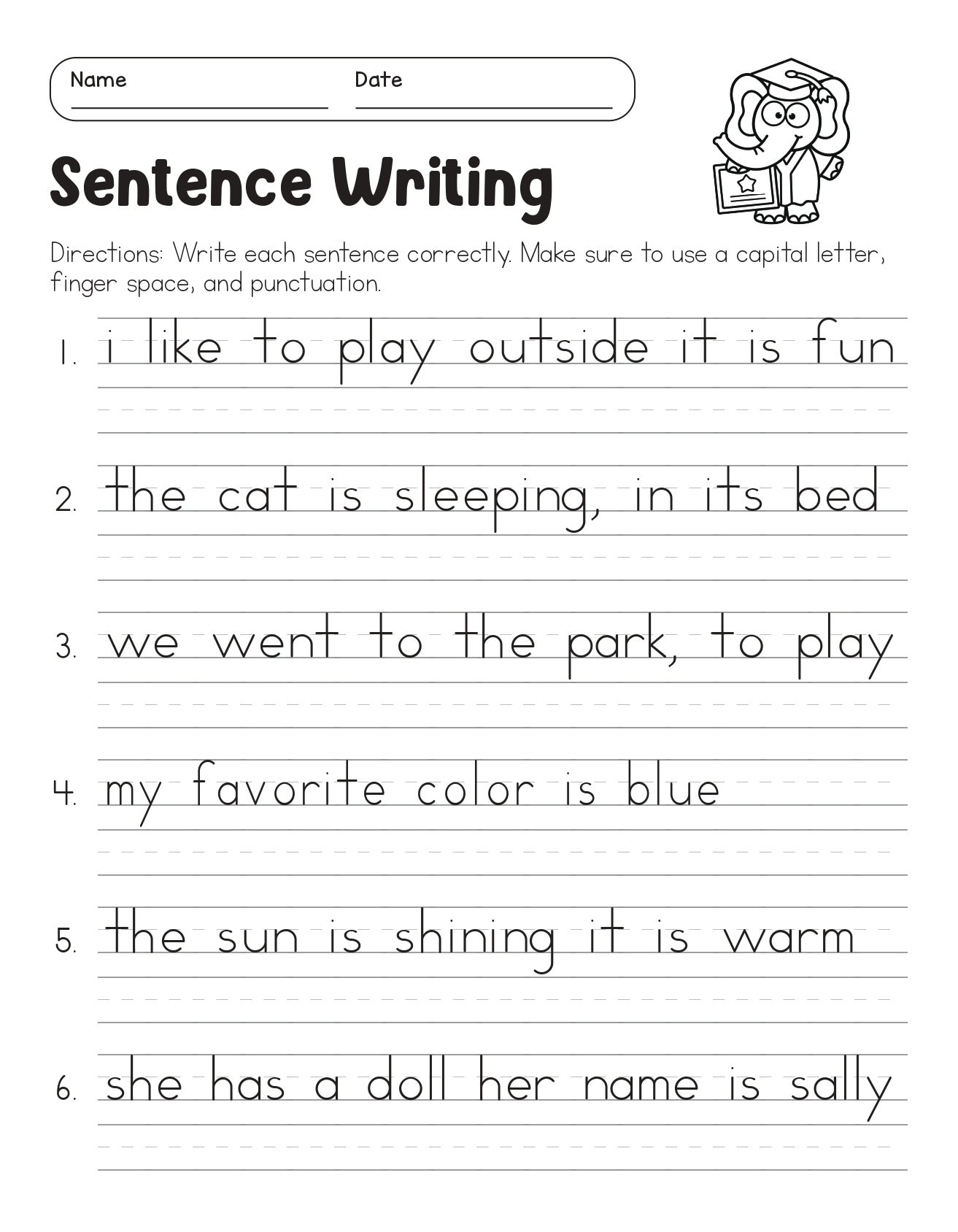 Correct The Sentences Worksheets 10 Page Printable For 1st And 2nd Grade ELA Students ELA Worksheets Sentence Writing ELA Teacher Print Etsy Ireland October Fix The Sentence Worksheets Sentence Editing Daily Oral Language DOL Teaching Ideas Made Easy