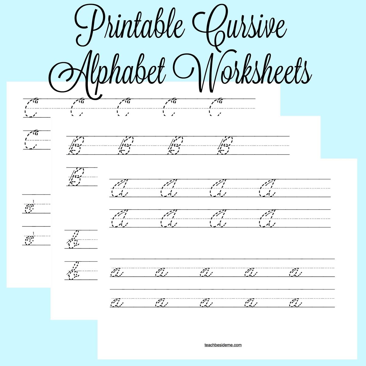 Free Printable Practice Cursive Writing Worksheet