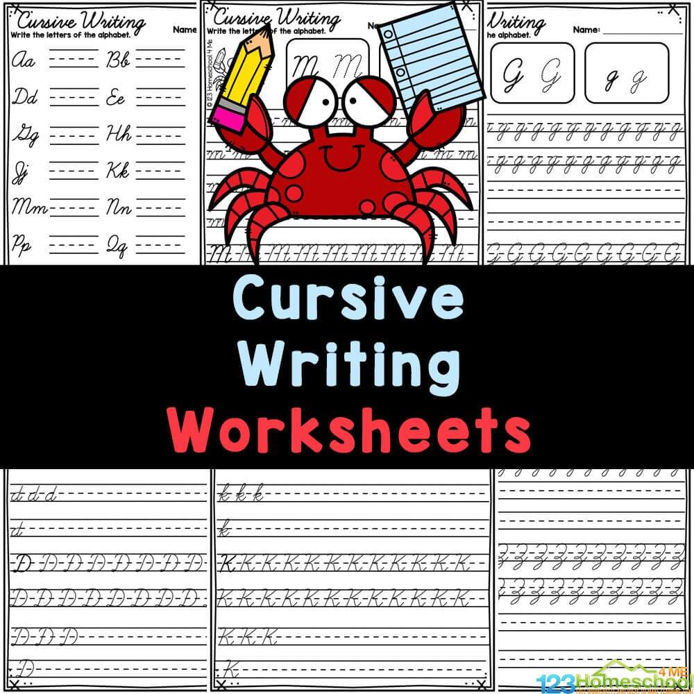 Cursive Writing Practice Sheets Free Worksheets