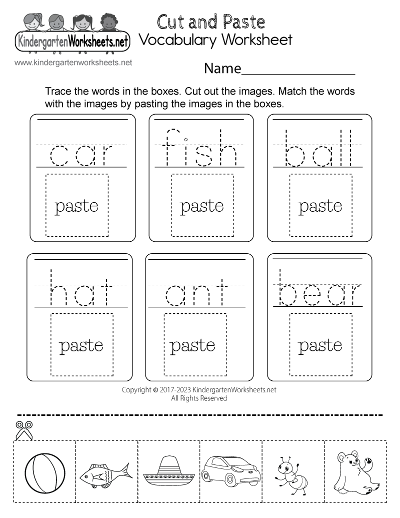 Cut And Paste Vocabulary Worksheet Free Printable Digital PDF Beginning Blends Cut Paste Made By Teachers