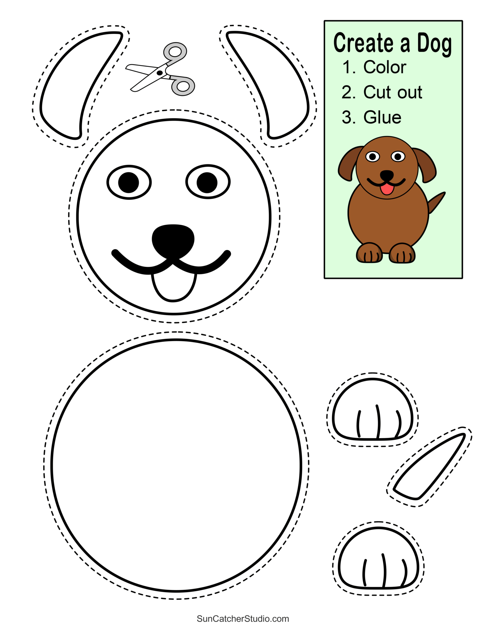 Let S Go To The Zoo Worksheet Color Cut Paste Super Simple