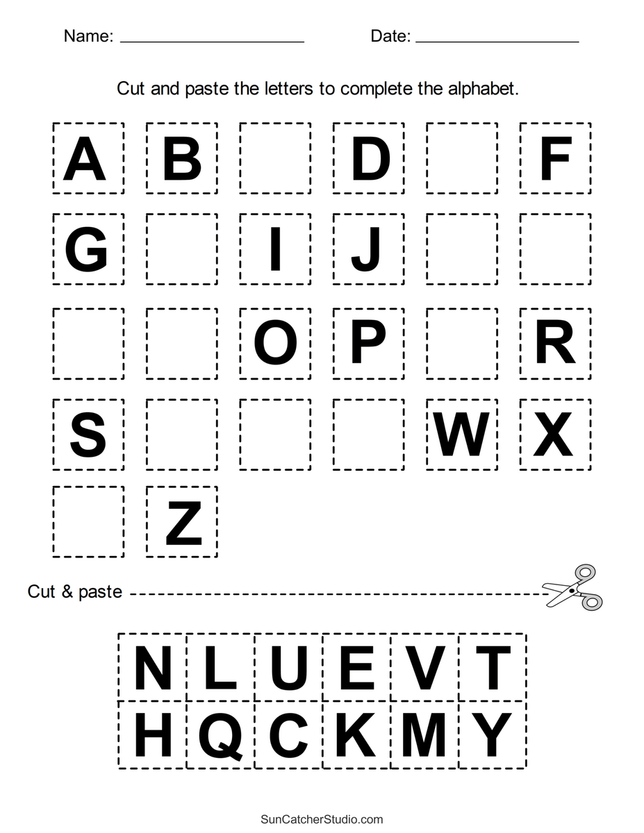 Cut And Paste Worksheets Printable Activities For Kids Free Printables Lettering SVG Files Tools Apps Fun Printables Math Learning Worksheets Fun Activities For Kids Payhip